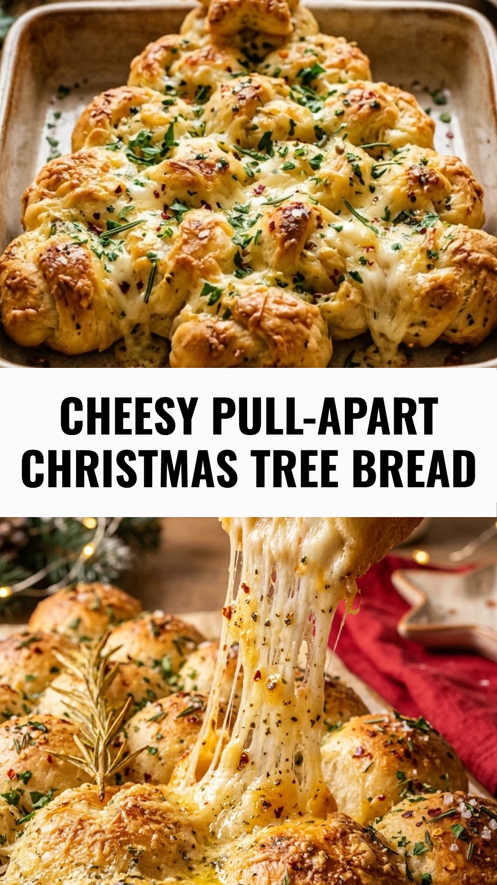 Cheesy Pull-Apart Christmas Tree Bread