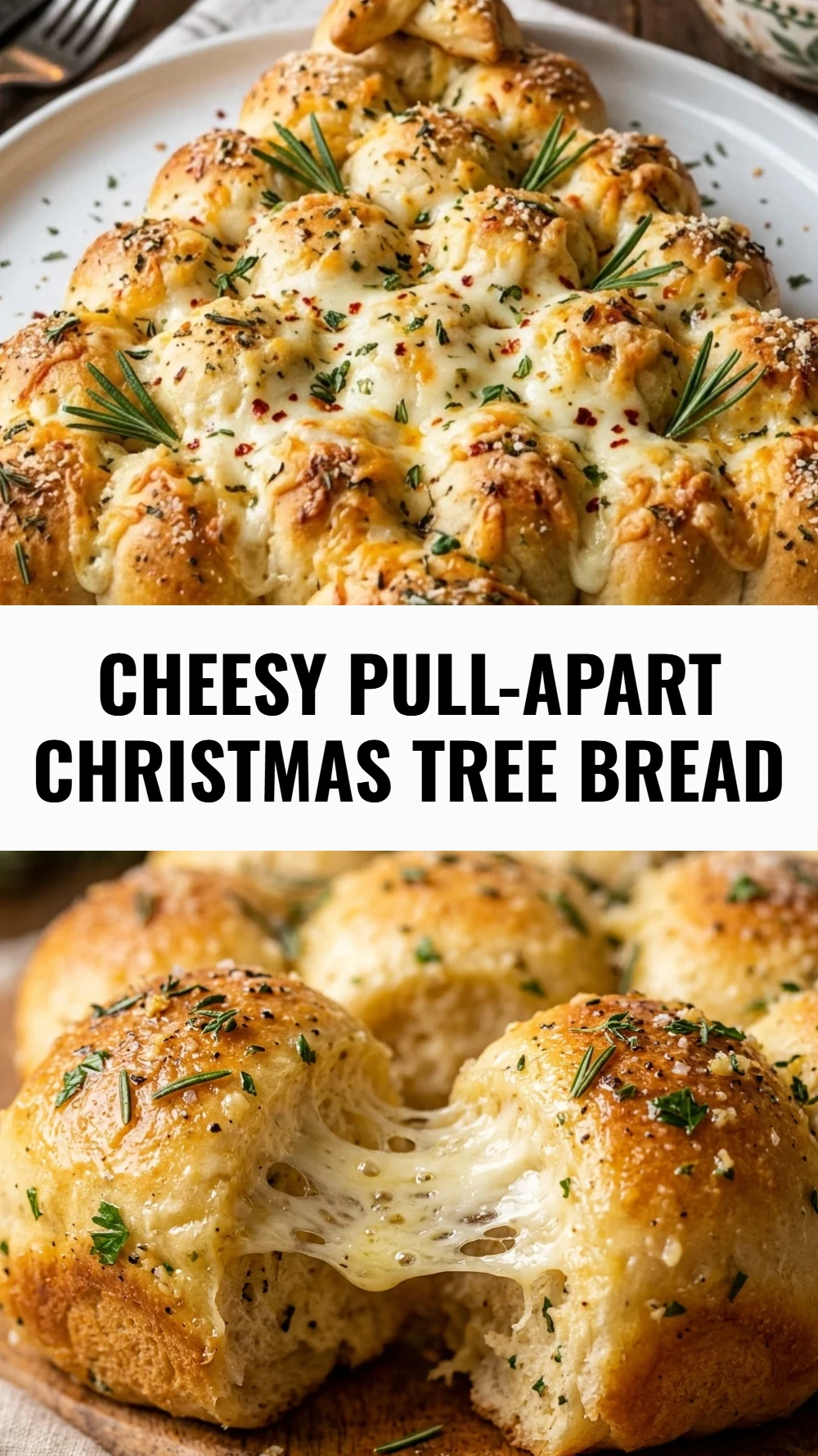 Cheesy Pull-Apart Christmas Tree Bread