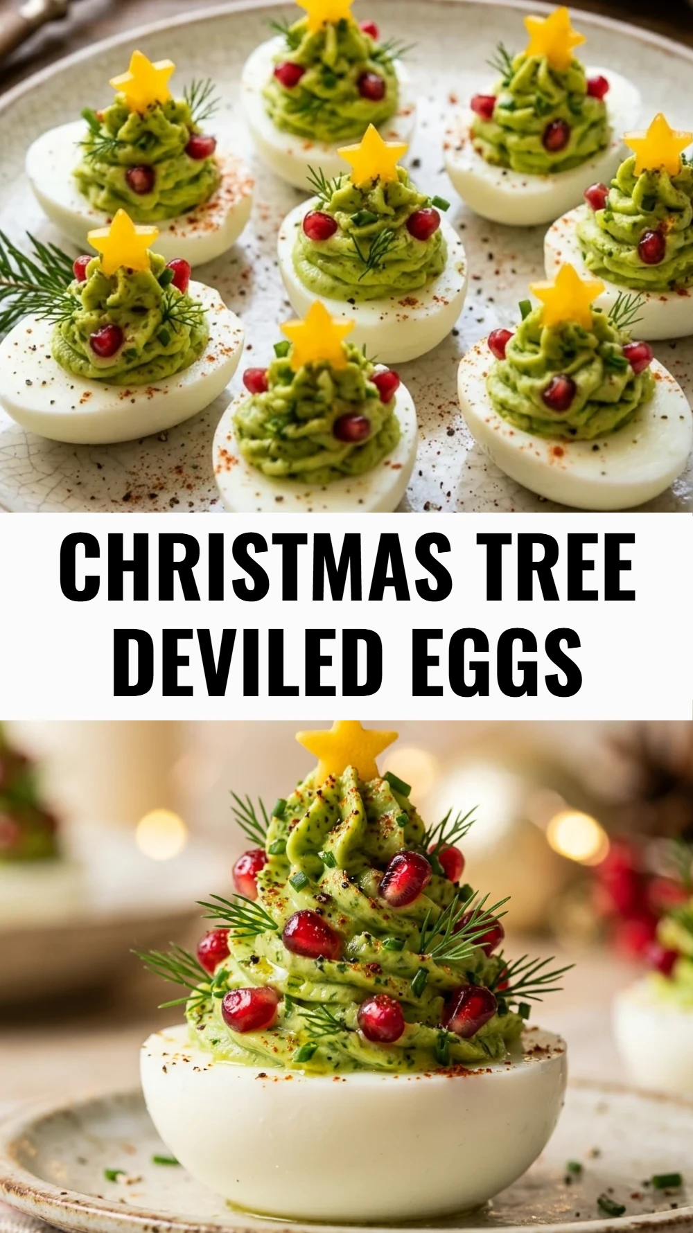 Christmas Tree Deviled Eggs