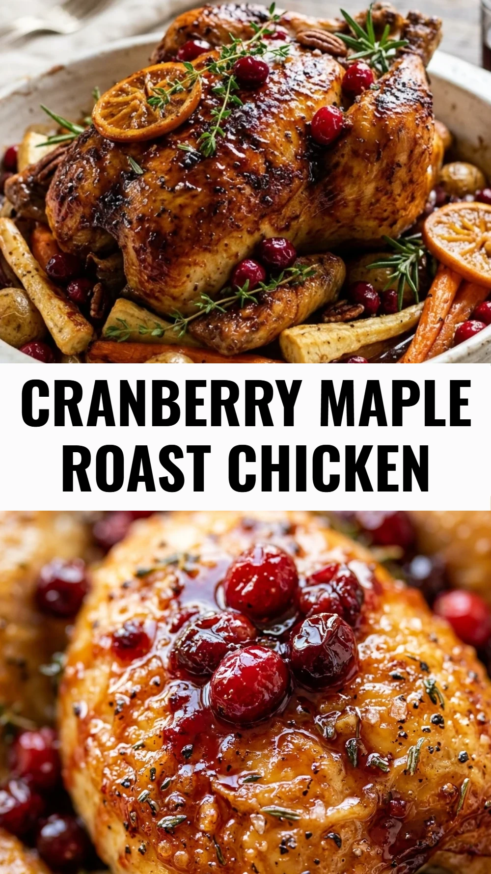 Cranberry Maple Roast Chicken