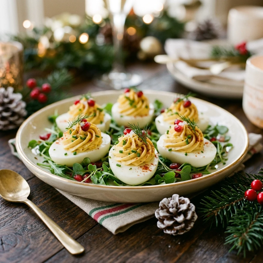 Deviled Eggs for Christmas