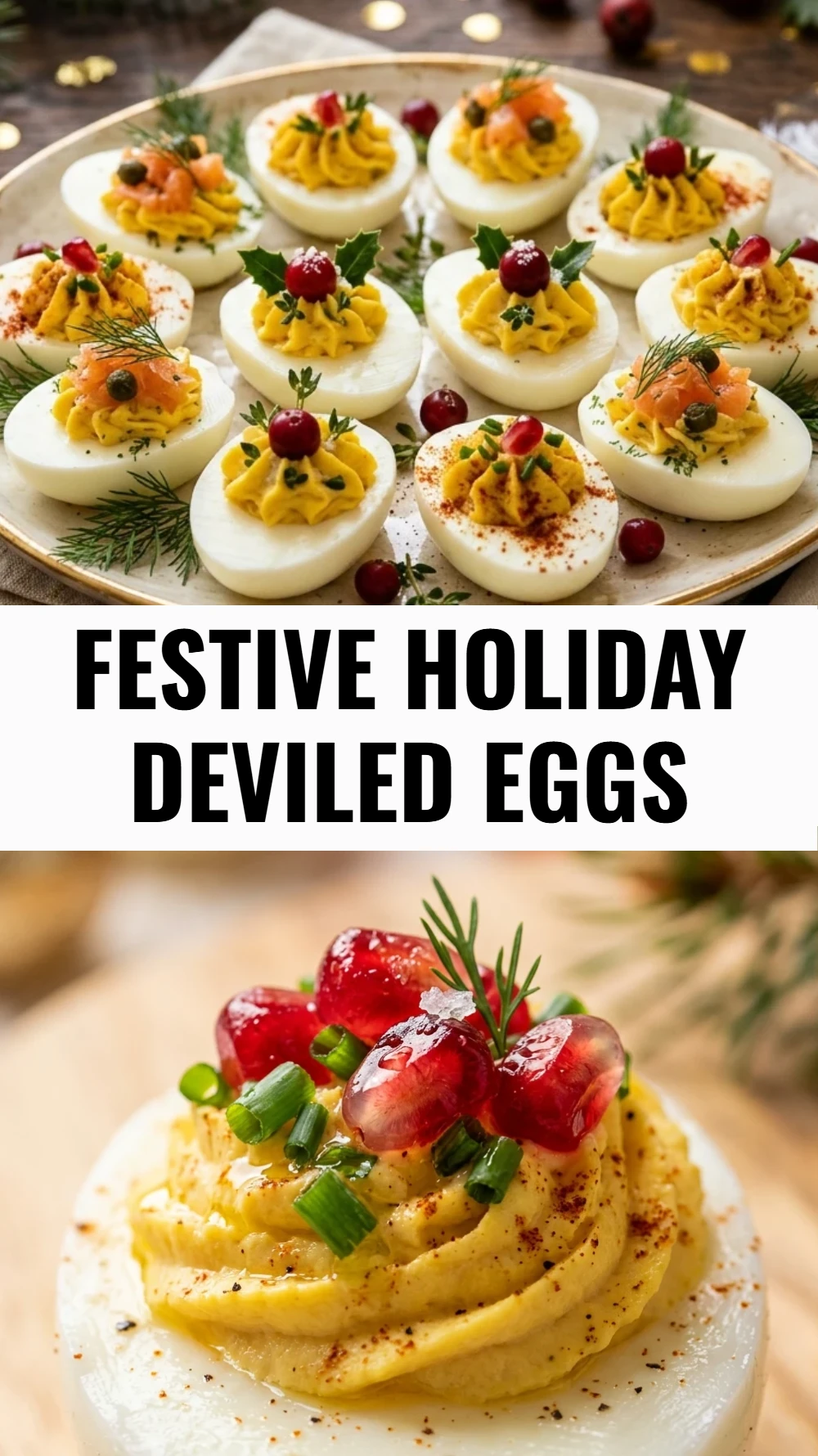 Festive Holiday Deviled Eggs