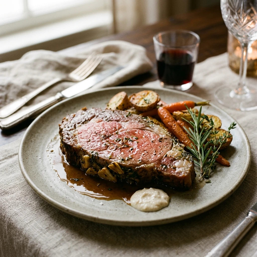 Garlic Herb Prime Rib
