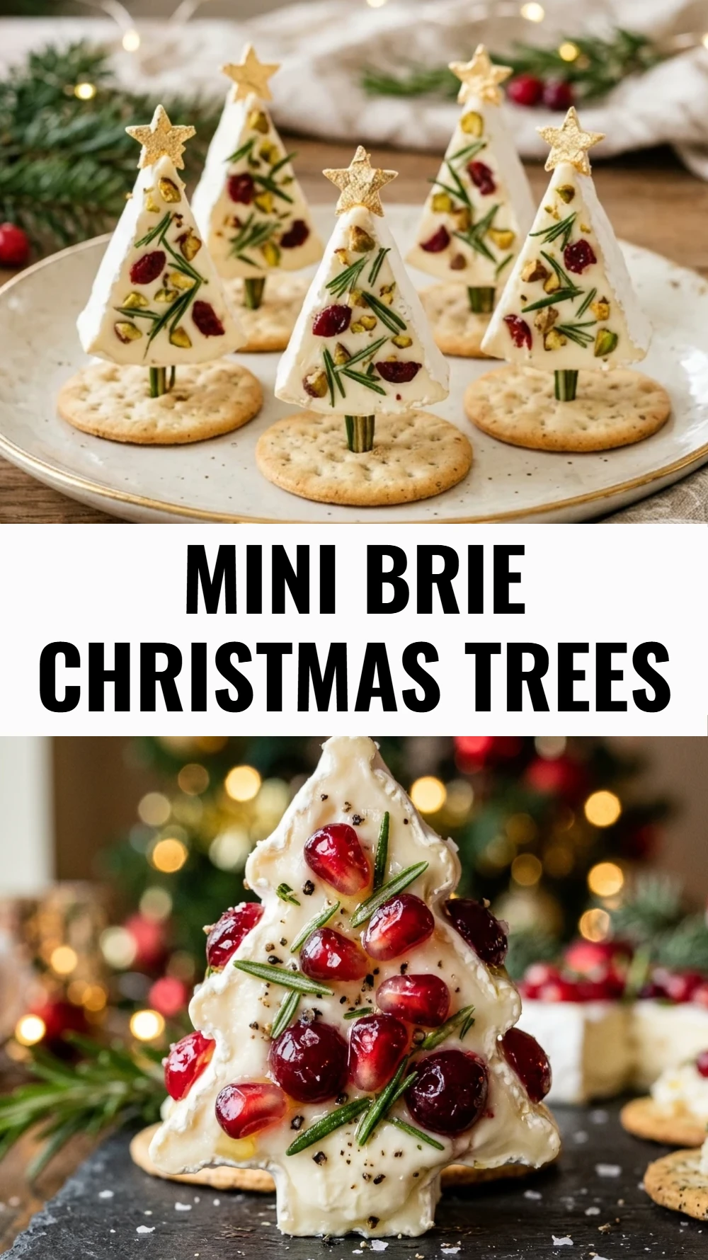 Mini Brie Christmas Trees