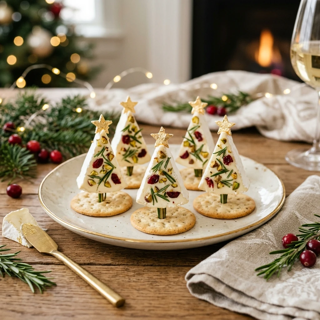 Mini Brie Christmas Trees