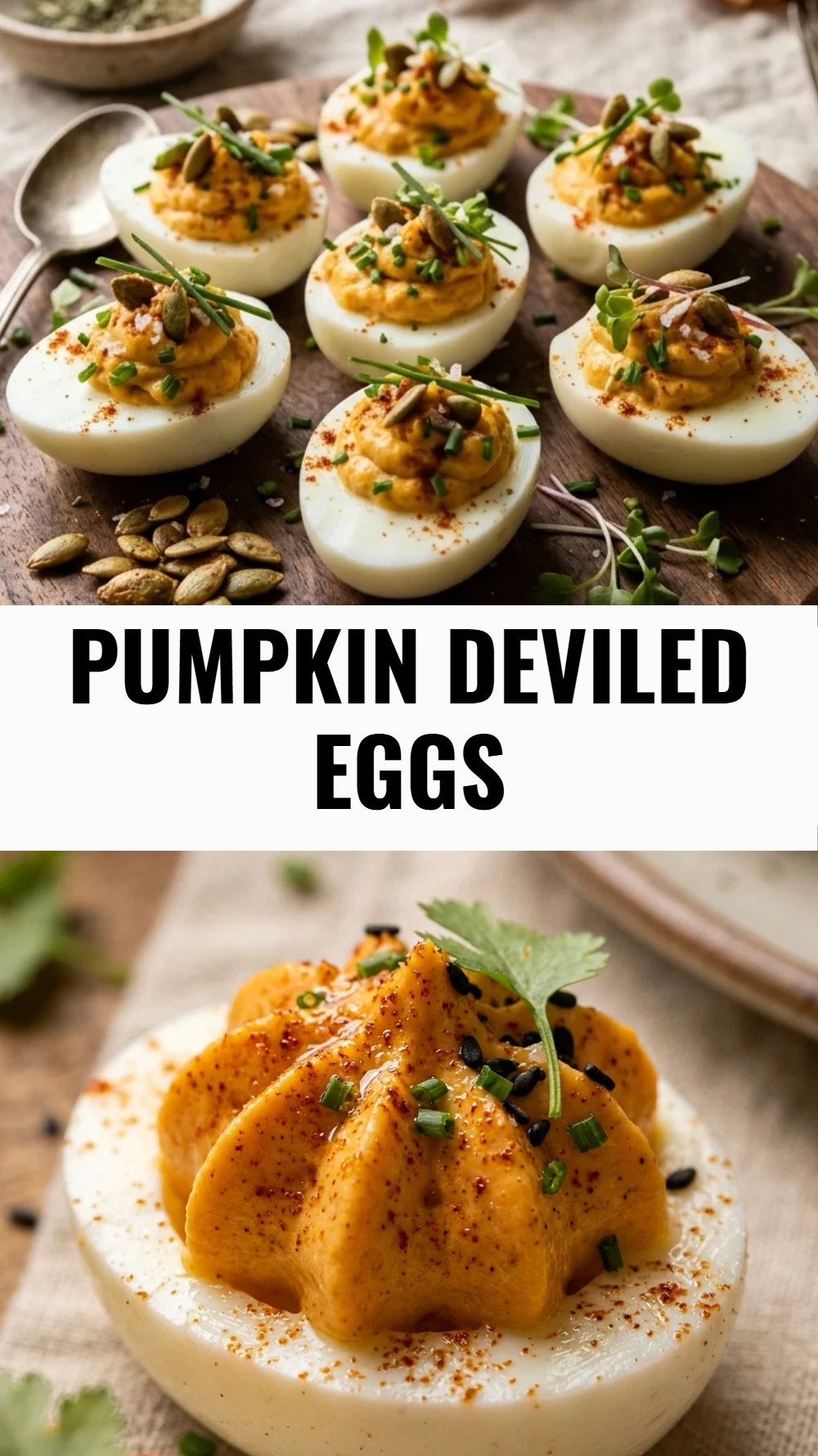 Pumpkin Deviled Eggs