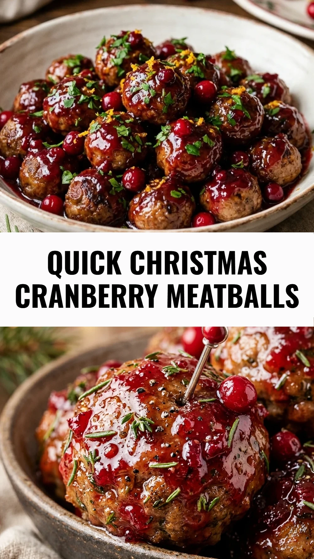 Quick Christmas Cranberry Meatballs