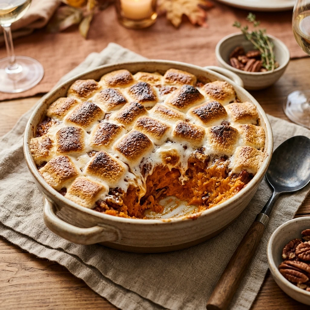 Sweet Potato Casserole with Marshmallows