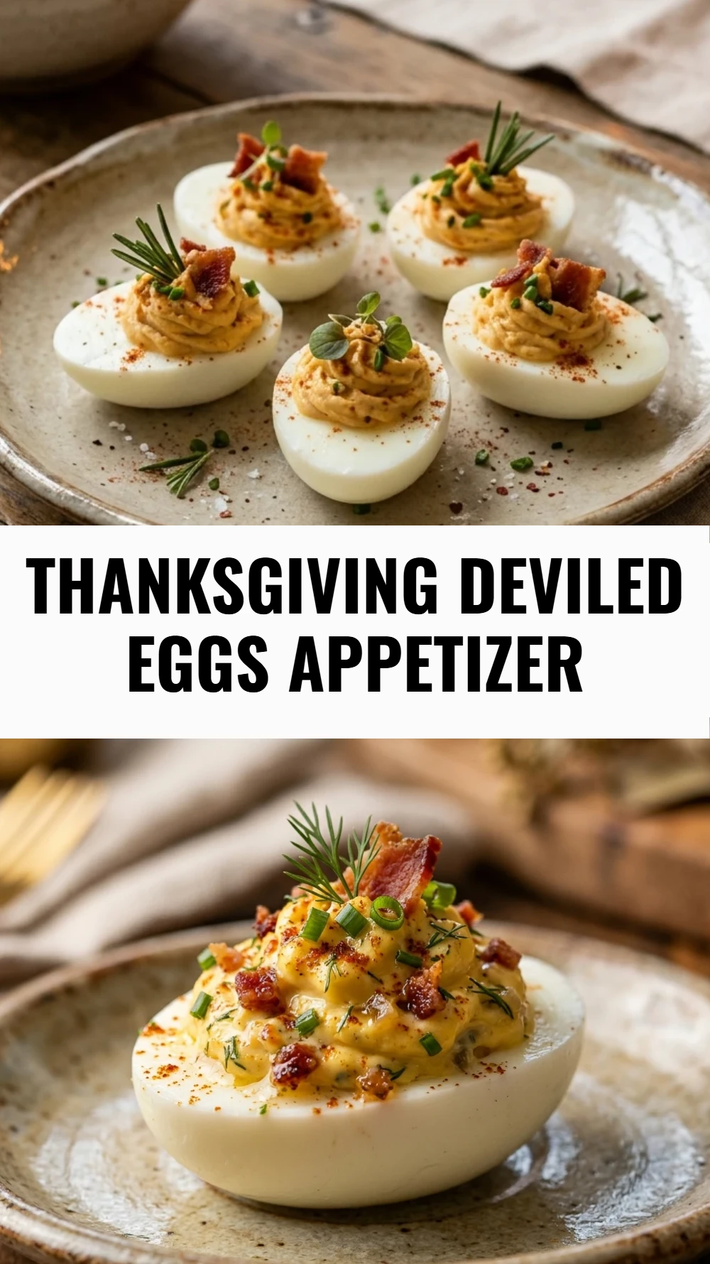 Thanksgiving Deviled Eggs Appetizer