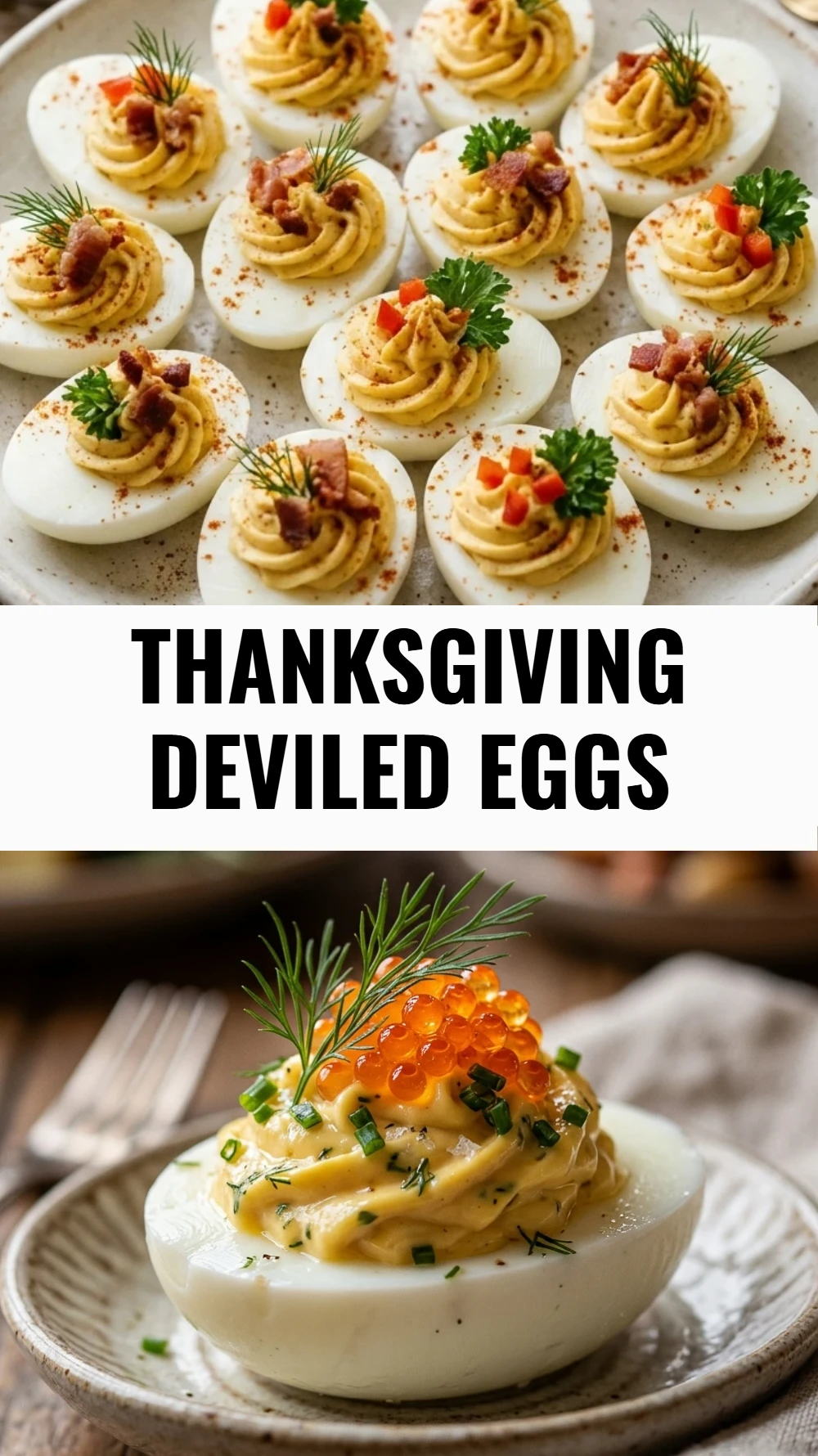 Thanksgiving deviled eggs