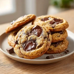 Crispy And Chewy Chocolate Chip Cookies