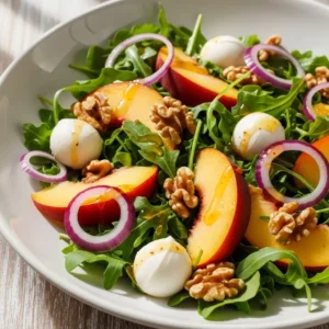 Peach Arugula Salad