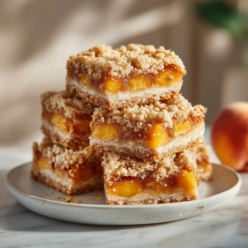 Peach Crumble Bars