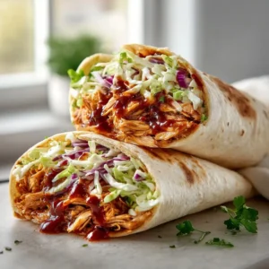 Bbq Chicken Coleslaw Wraps