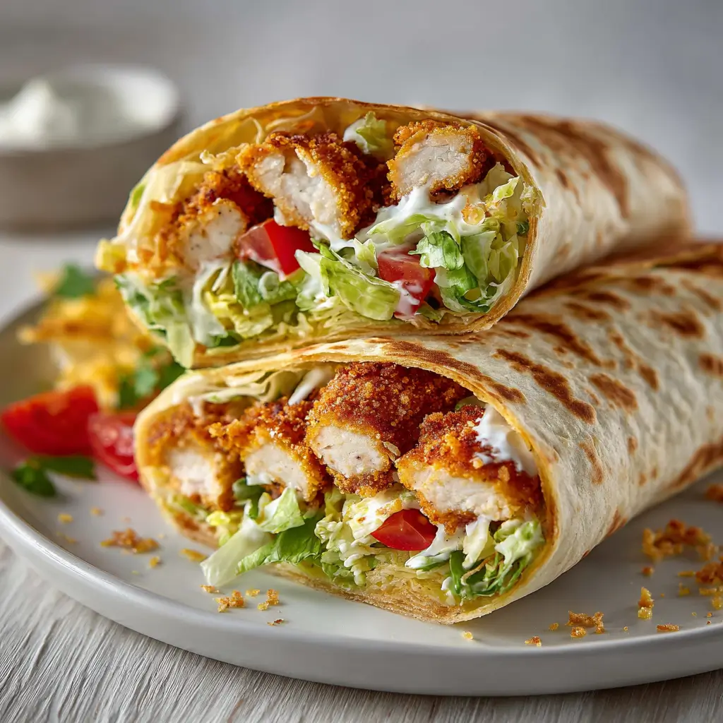 Crispy Chicken Caesar Wrap