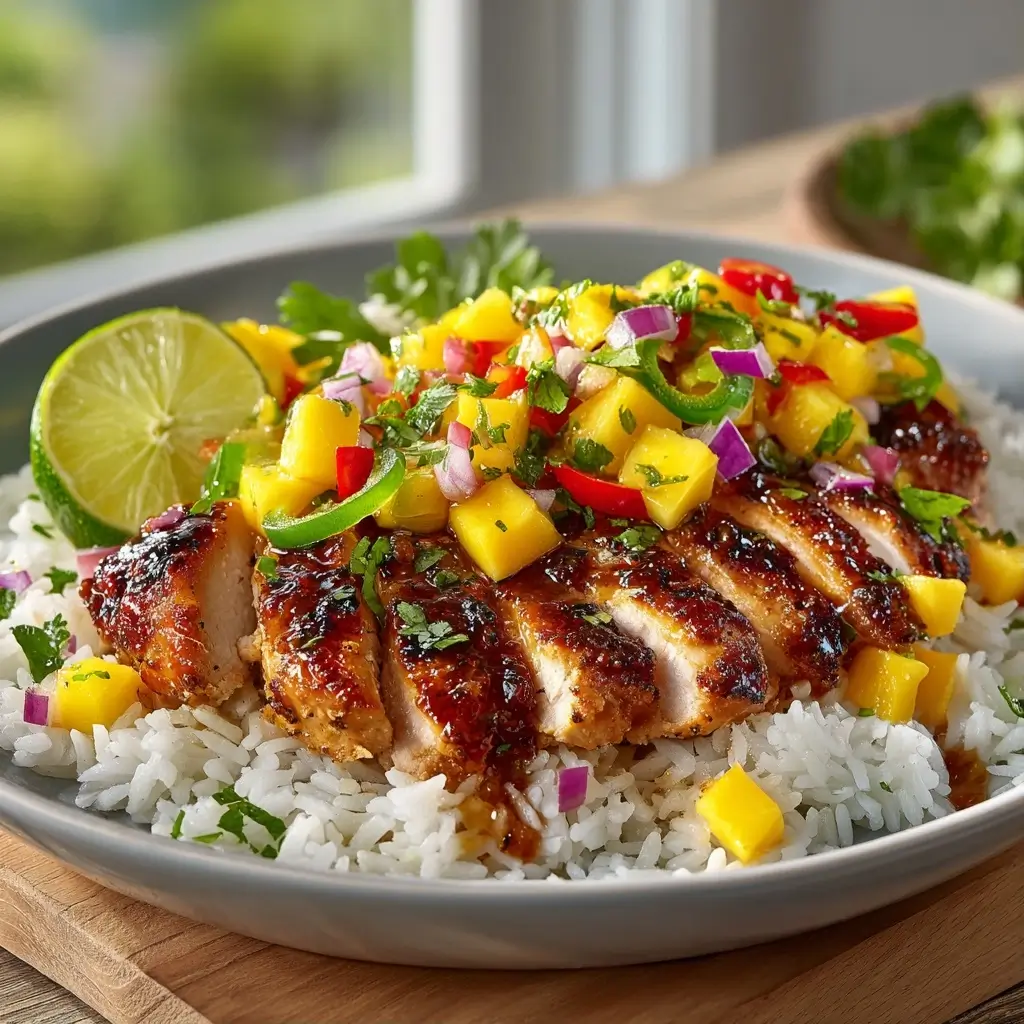 Healthy Honey Lime Chicken With Mango Salsa