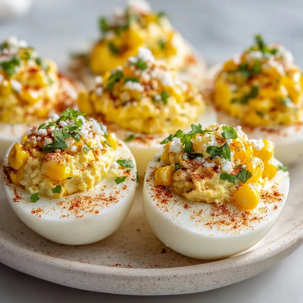 Mexican Street Corn Deviled Eggs