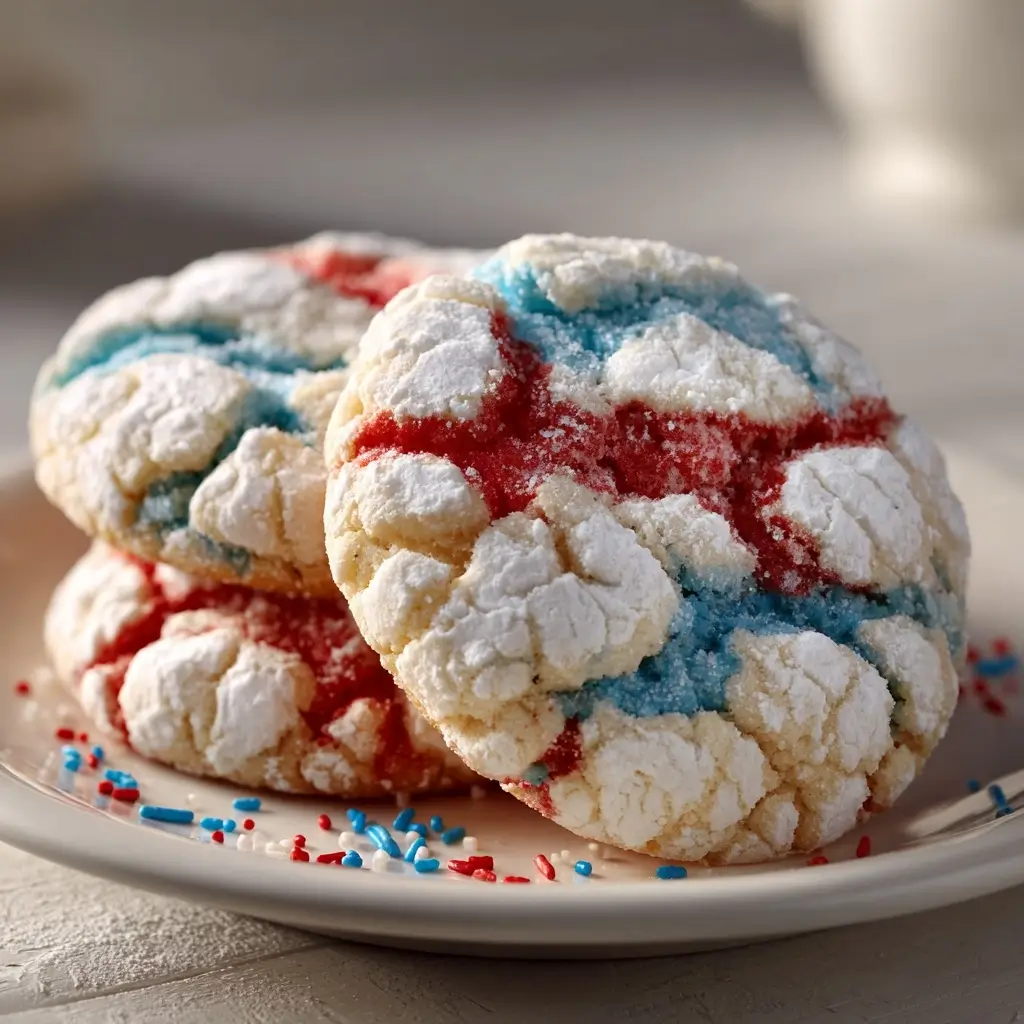 Patriotic Crinkle Cookies
