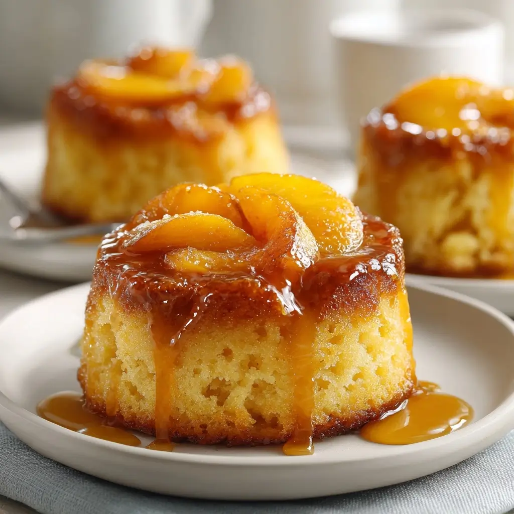 Peach Upside Down Mini Cakes