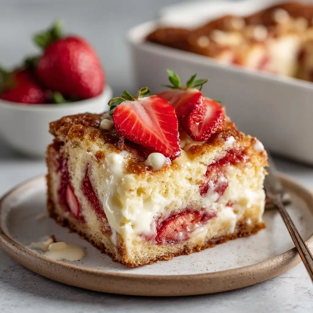 Strawberry Earthquake Cake