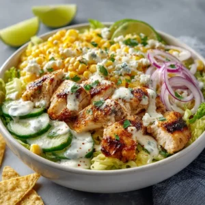 Street Corn Creamy Cucumber Chicken Salad