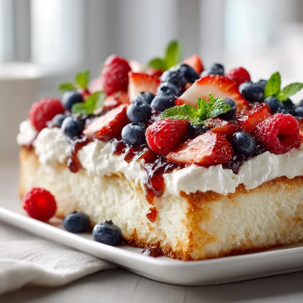 Summer Berry Poke Cake