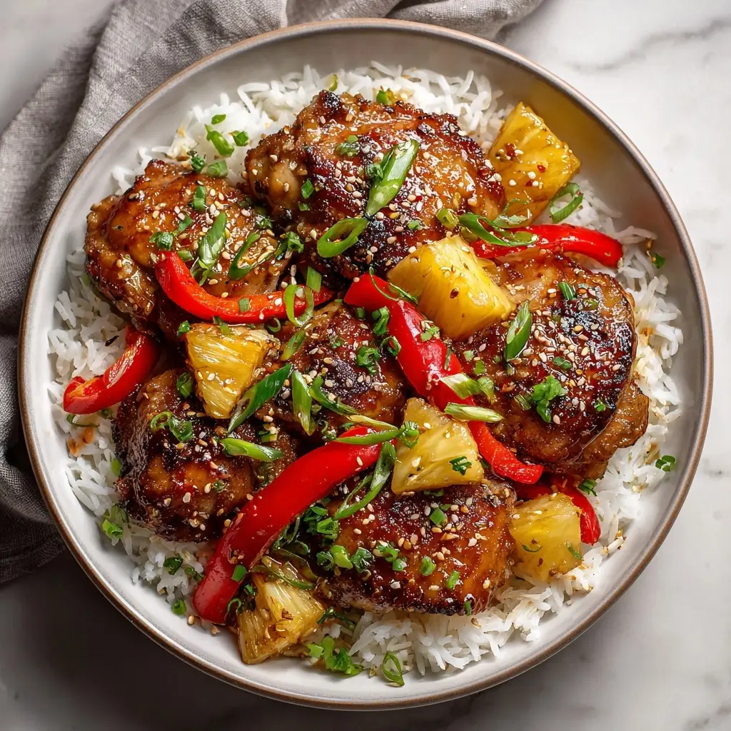 Sweet And Savory Pineapple Chicken And Rice