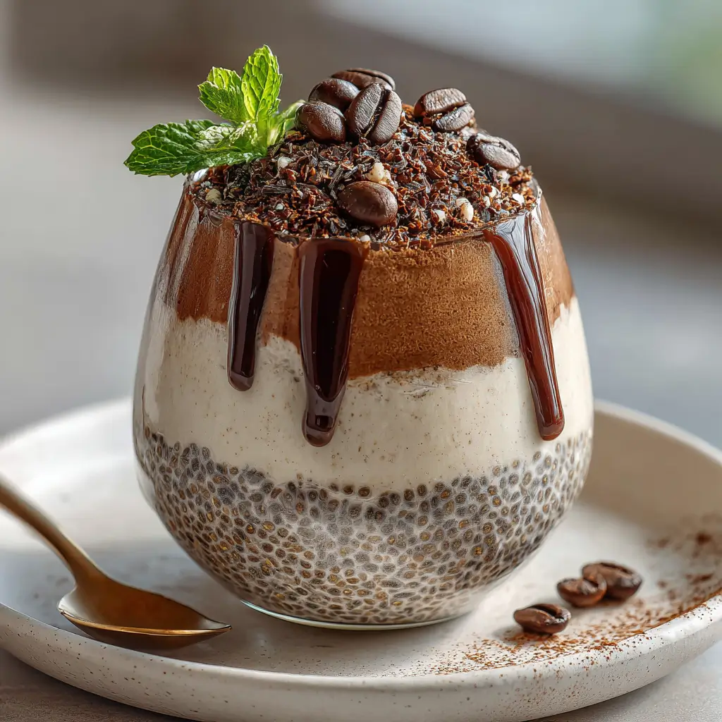 Tiramisu Chia Pudding With Greek Yogurt