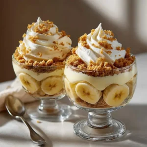 Creamy No Bake Banana Pudding Cups For Easy Desserts