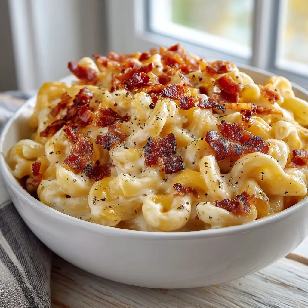 Creamy One Pot Mac And Cheese With Bacon Easy Recipe