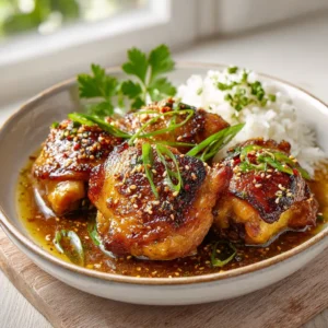 Crispy Honey Garlic Chicken Thighs Easy Weeknight Dinner