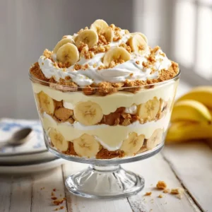 Old Fashioned Banana Pudding Trifle With Vanilla Wafers