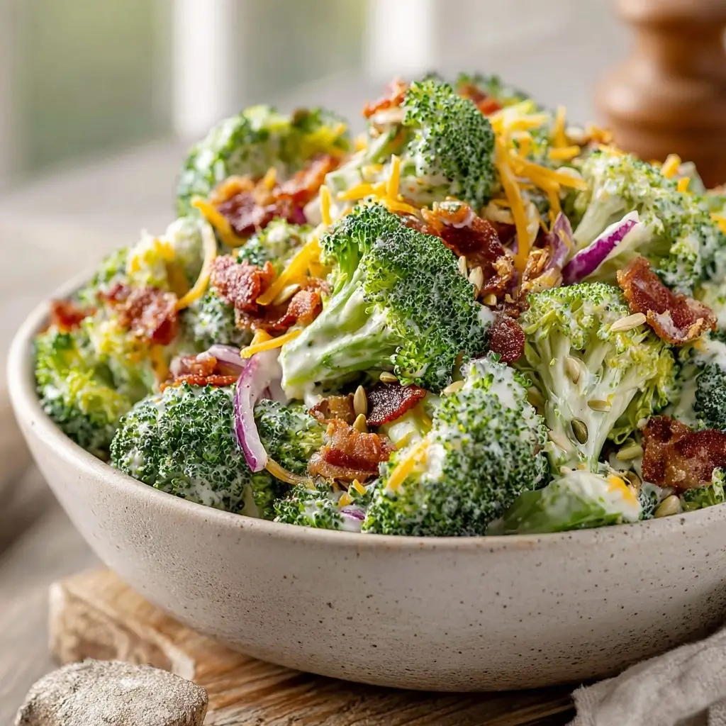 Refreshing Broccoli Salad With Bacon Cheddar Easy Recipe