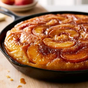 Southern Style Skillet Peach Upside Down Cake