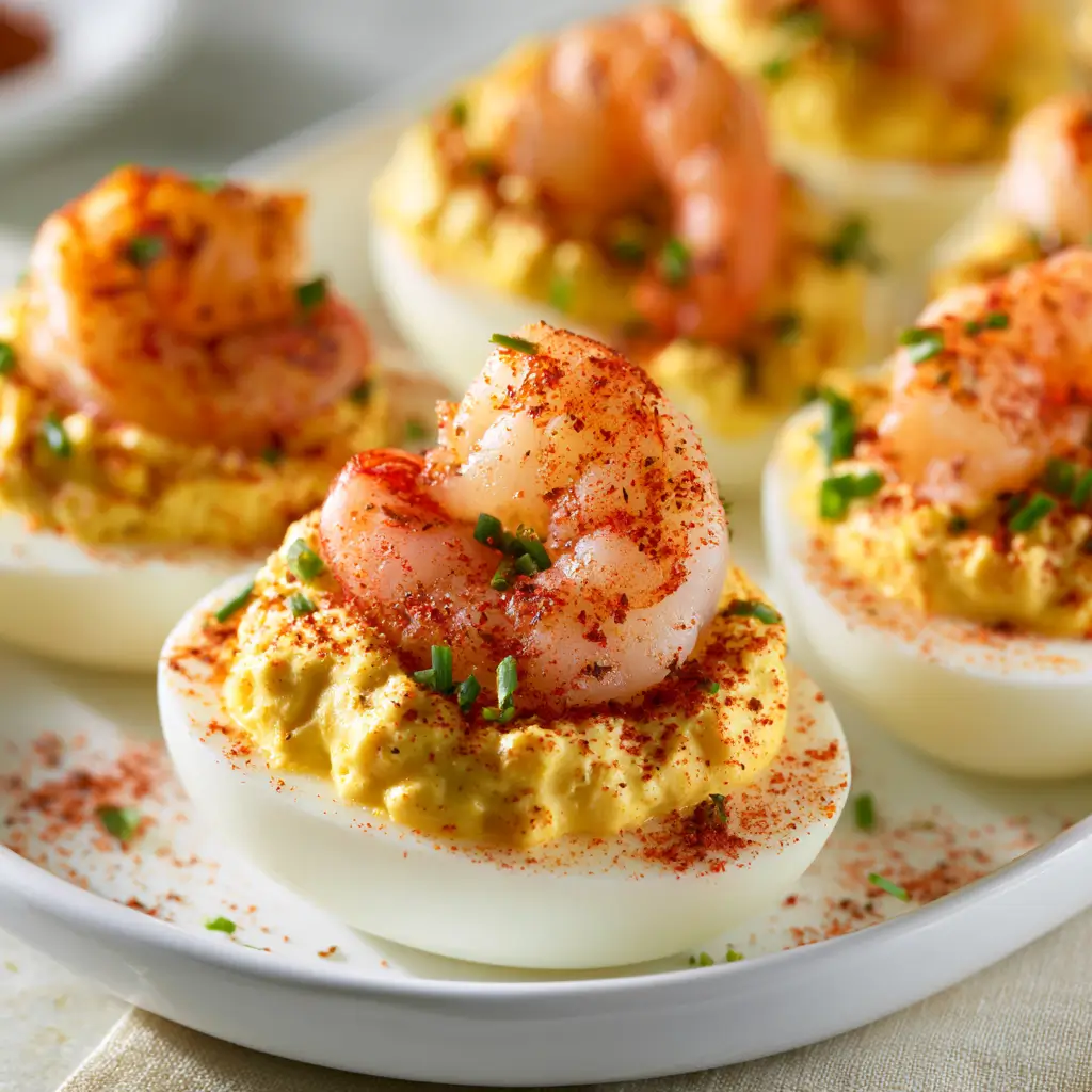 Cajun Shrimp Deviled Eggs |party Appetizer