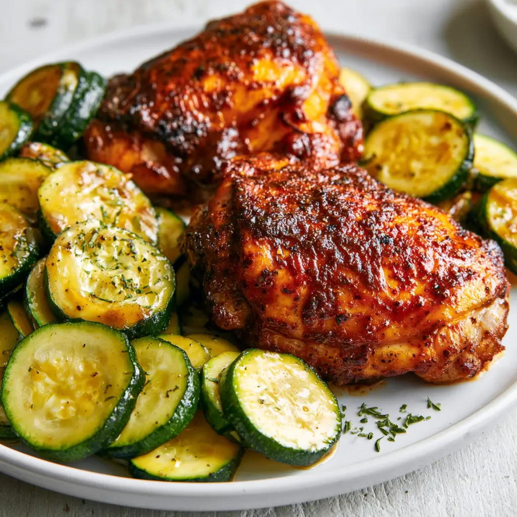 Easy Asado Chicken With Lemon Zucchini Sauté