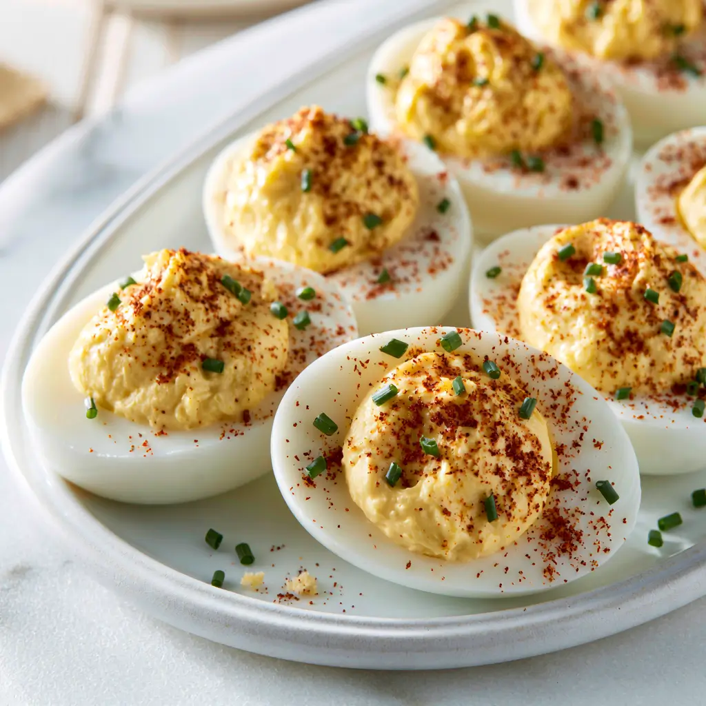 Easy Classic Deviled Eggs With Paprika For Game Day Snacking