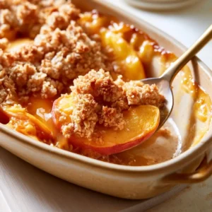 Easy Peach Crisp Recipe With Crunchy Oat Crumble Topping