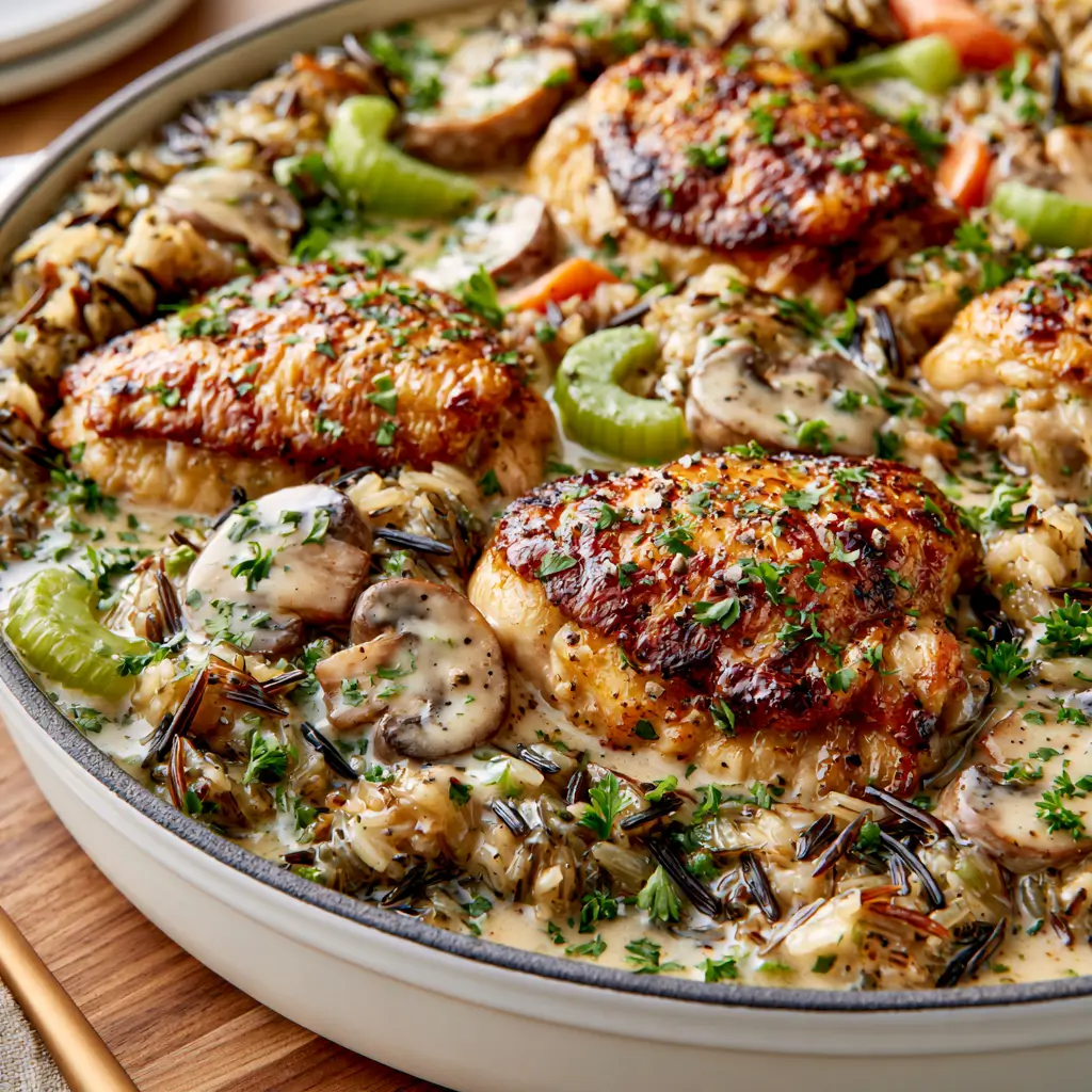 Golden One Pot Chicken And Wild Rice