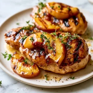 Grilled Peach Glazed Chicken