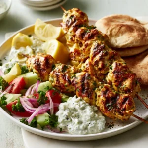 Healthy Greek Chicken Skewers