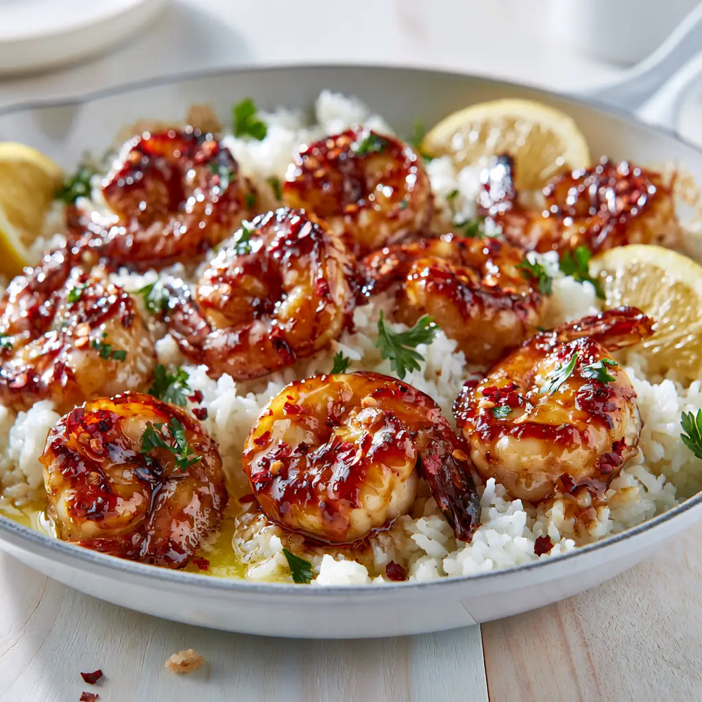 Honey Garlic Shrimp Skillet