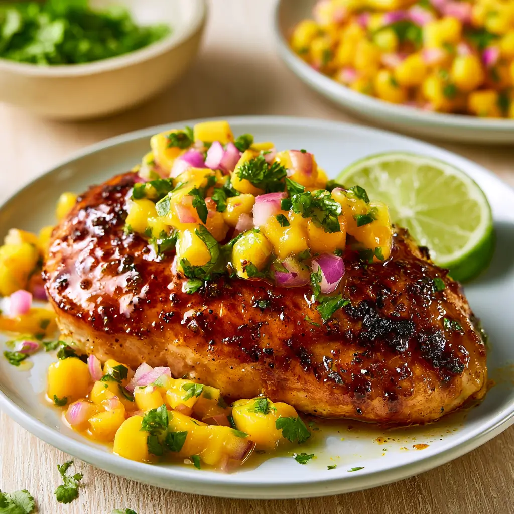 Honey Lime Chicken With Mango Salsa