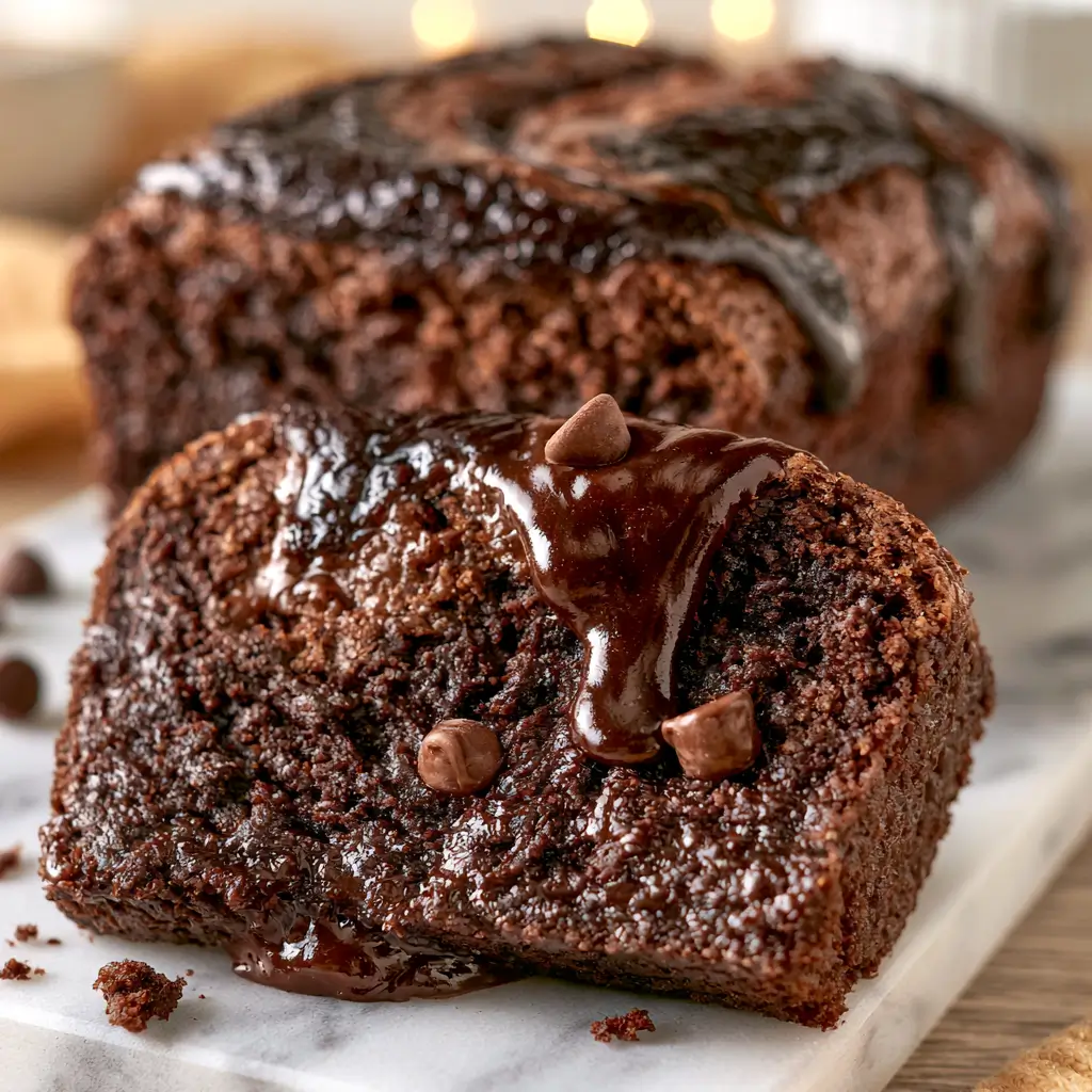Hot Fudge Brownie Bread
