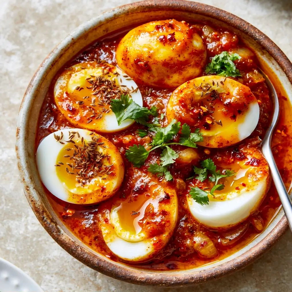 Irresistibly Spicy Egg Curry