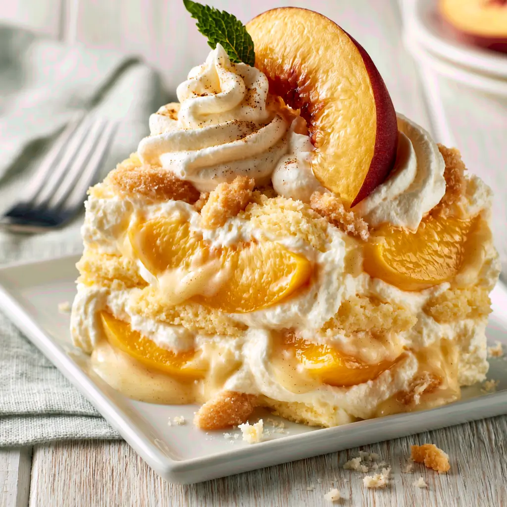 Peaches And Cream Dessert