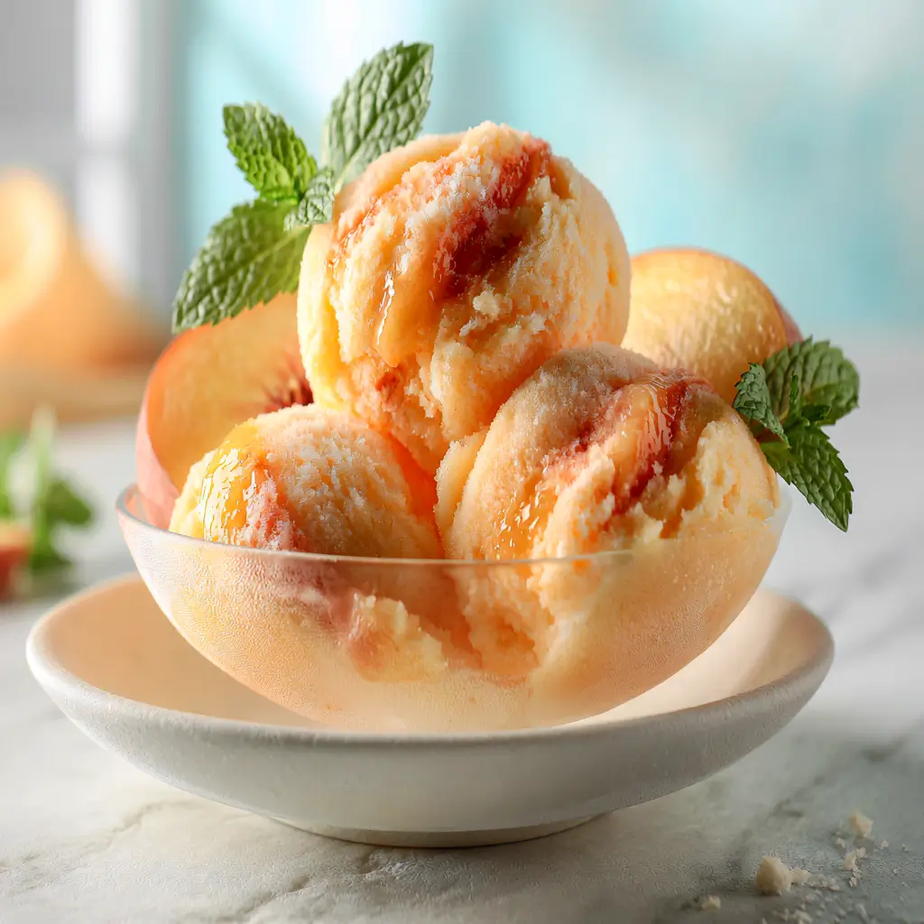 The Best Peach Sorbet For Hot Summer Days