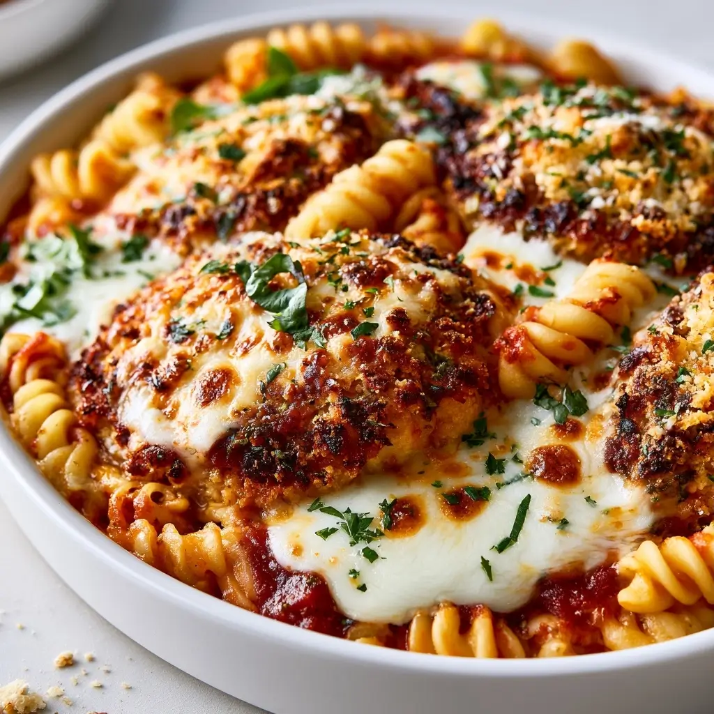Chicken Parmesan & Pasta Casserole