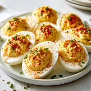 Classic Creamy Deviled Eggs Platter