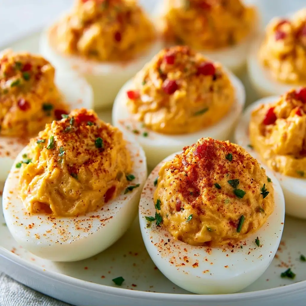 Pimento Cheese Deviled Eggs For Labor Day Platters